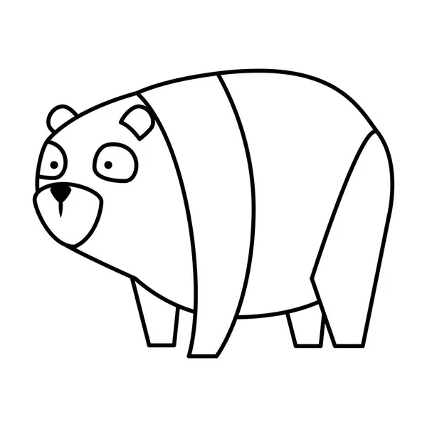 귀여운 곰 팬더 캐릭터 — 스톡 벡터