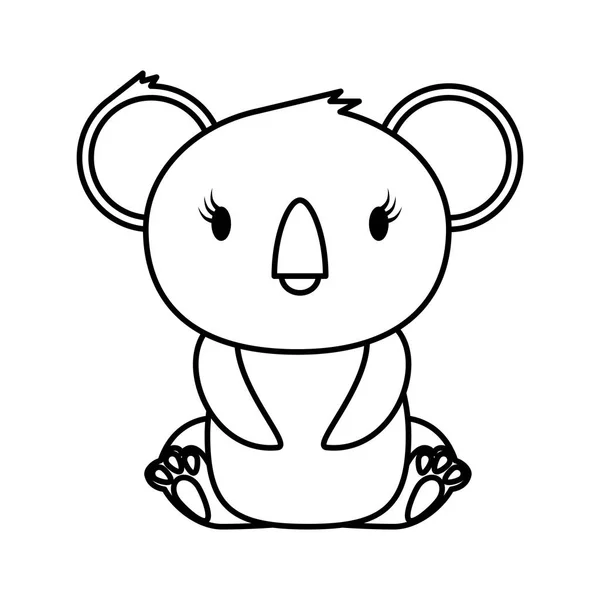 Little koala wild karakter — Stockvector