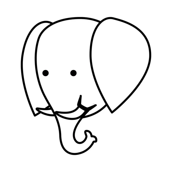 아프리카 코끼리 와일드 문자 — 스톡 벡터