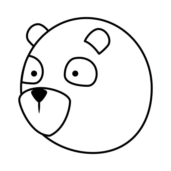 Lindo oso panda carácter — Vector de stock