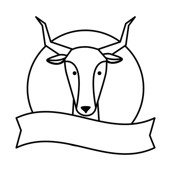 Antilope africana personaggio selvaggio — Vettoriale Stock