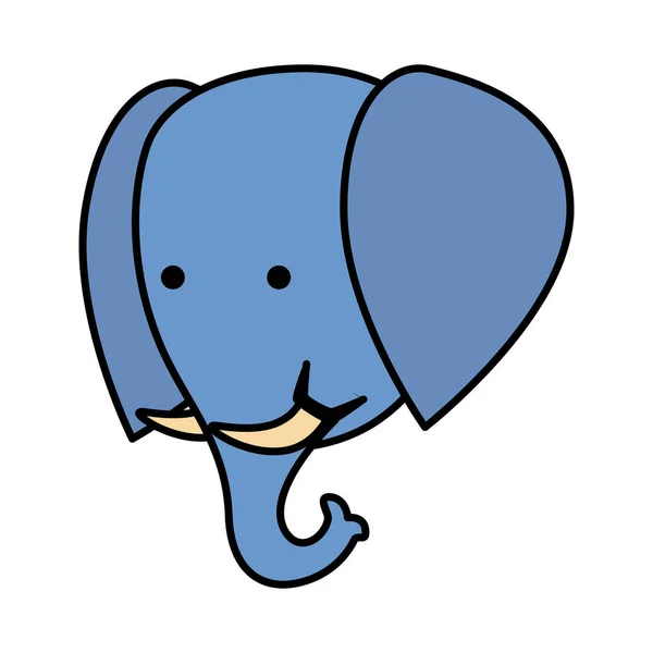 Afrikaanse olifant wilde karakter — Stockvector