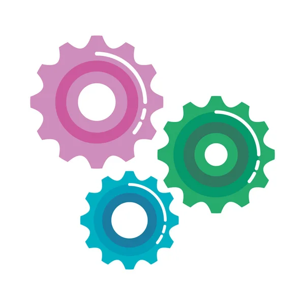 Gear machinery isolated icon — Stock Vector