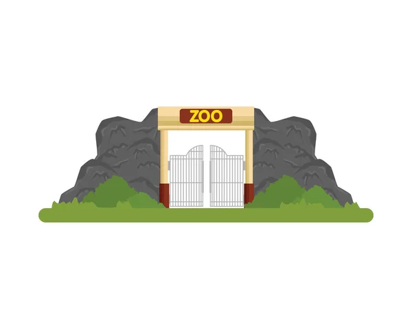 Elewacja wejściowa zoo — Wektor stockowy