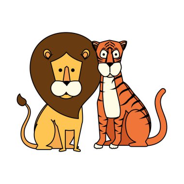 Kaplan ile Afrika aslanı