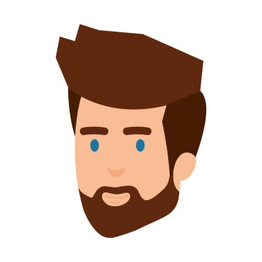 Sakallı genç ve rahat bir adam kafa