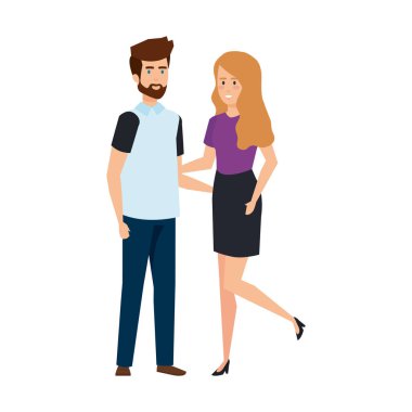 Çift avatar karakter simgeler