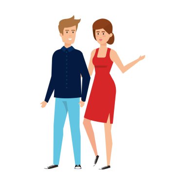 Çift avatar karakter simgeler
