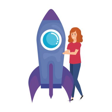 Roket ile rahat iş kadını
