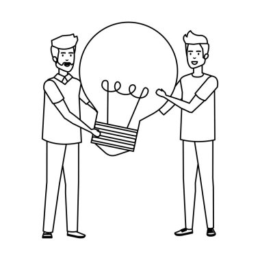 Genç İşadamları ampul kaldırma