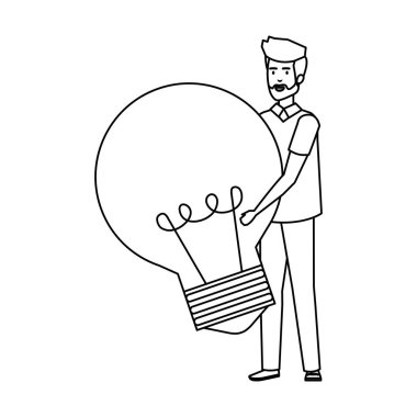 Casual işadamı kaldırma ampul