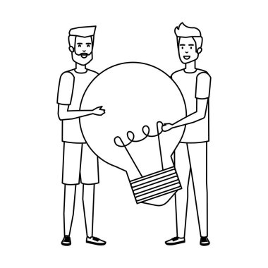 Genç İşadamları ampul kaldırma