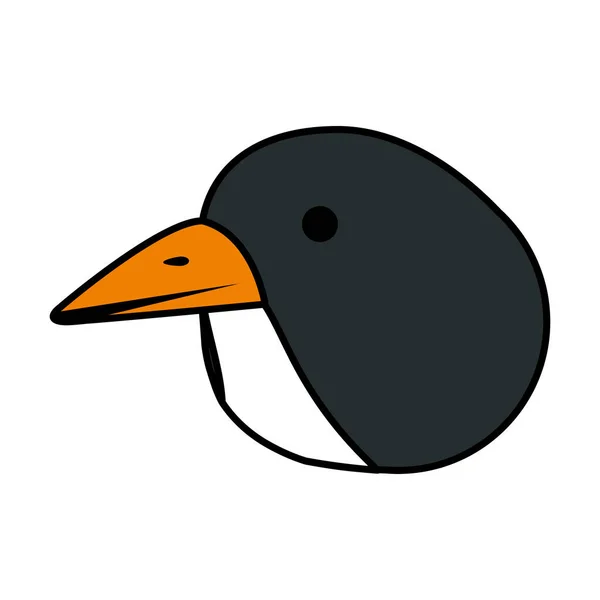 Lindo personaje pájaro pingüino — Vector de stock