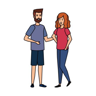 Çift avatarlar karakter simgeler