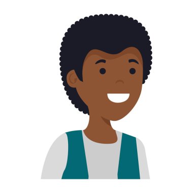 genç ve rahat bir siyah adam karakter