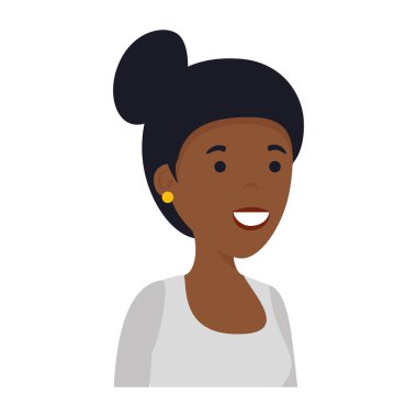 güzel ve genç siyah kadın karakter