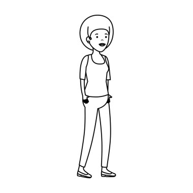 güzel ve genç kadın karakter