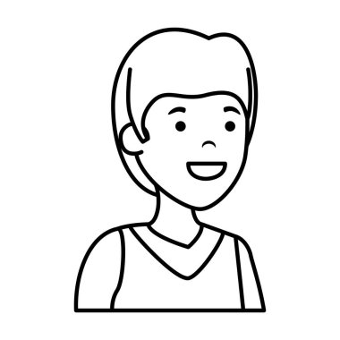 Genç ve rahat bir adam karakter