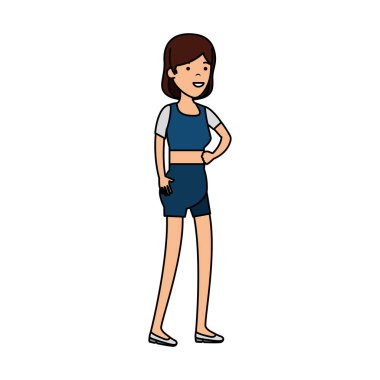 güzel ve genç kadın karakter