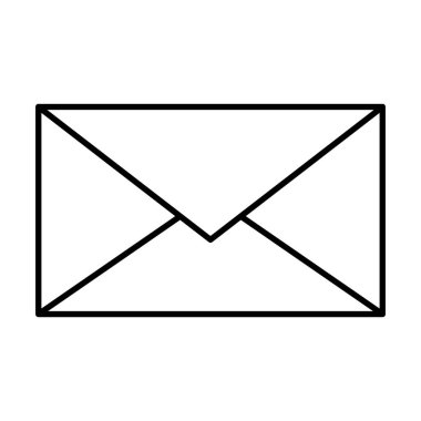 Zarf posta izole simgesi