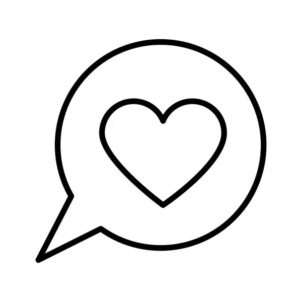 Speech bubble with heart — Stock Vector