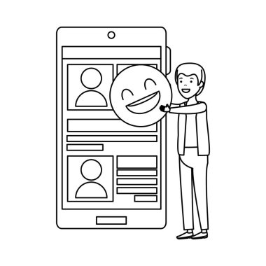 genç siyah adam akıllı telefon ve güçlü duygu