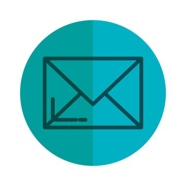 Zarf posta izole simgesi