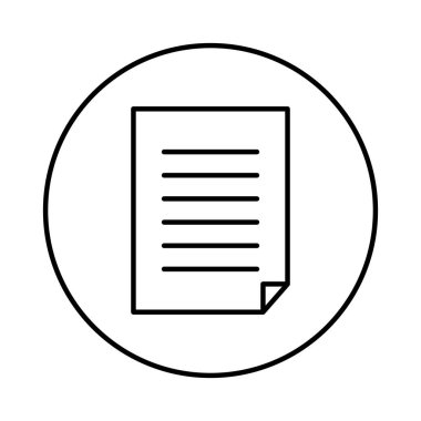 kağıt belge izole simgesi