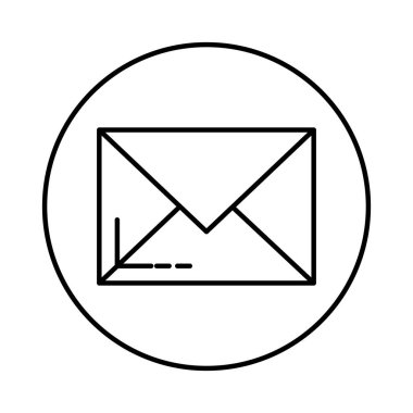 Zarf posta izole simgesi