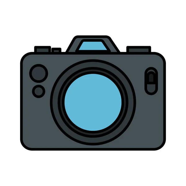 Caméra photographique icône isolée — Image vectorielle