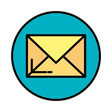 Zarf posta izole simgesi