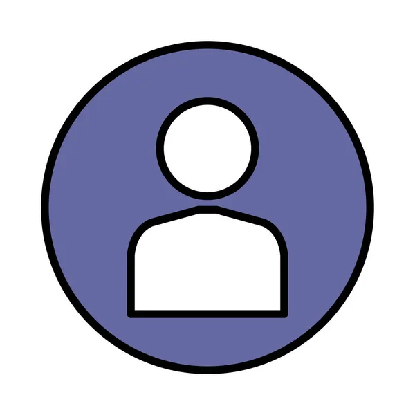 Utente avatar icona isolata — Vettoriale Stock