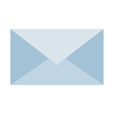 Zarf posta izole simgesi