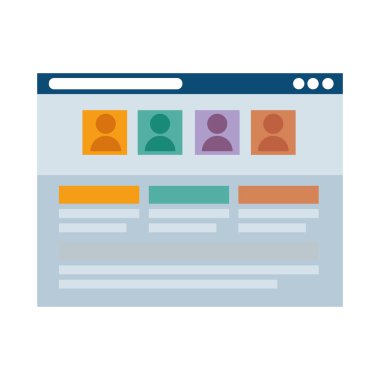 Şablon Web sayfası izole simgesi