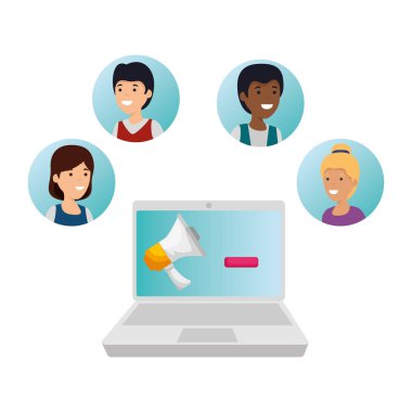 birlikte laptop grup insan