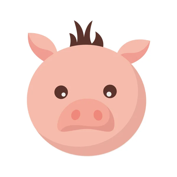 Schwein-Gesicht-Tier — Stockvektor