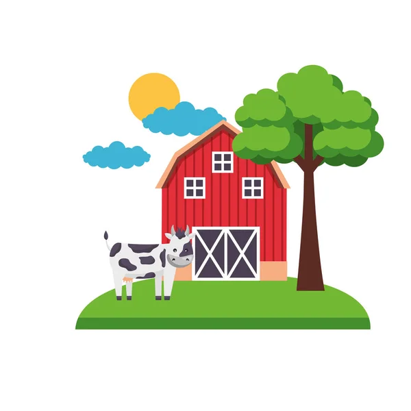 Barn farm fresh — Stock Vector