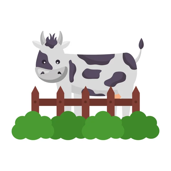 Allevamento di recinzioni bovine — Vettoriale Stock