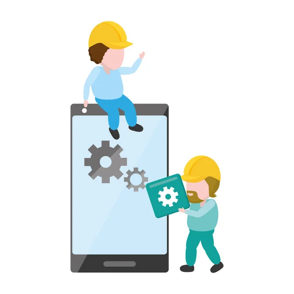Rozwój aplikacji mobilnych — Wektor stockowy