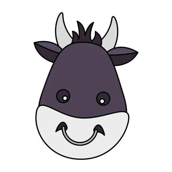 Bull ansikte djur — Stock vektor