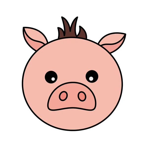 Pig face animal — Stock Vector