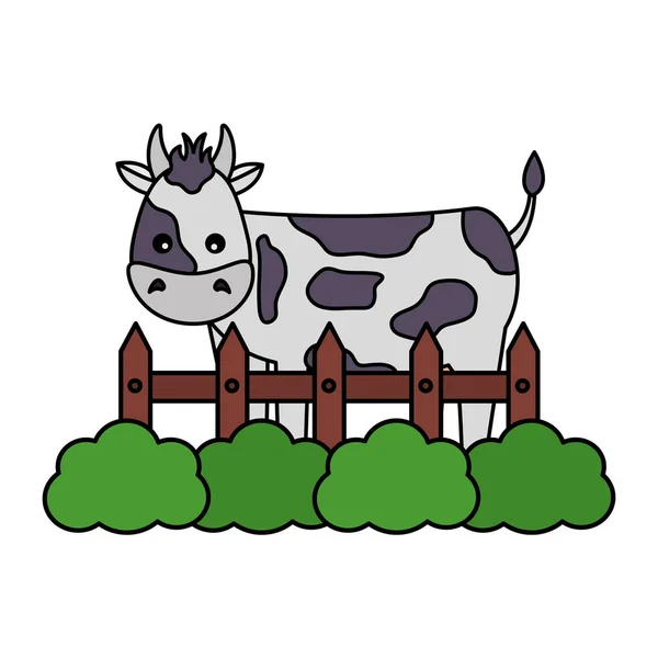 Ferme de clôture de vache — Image vectorielle