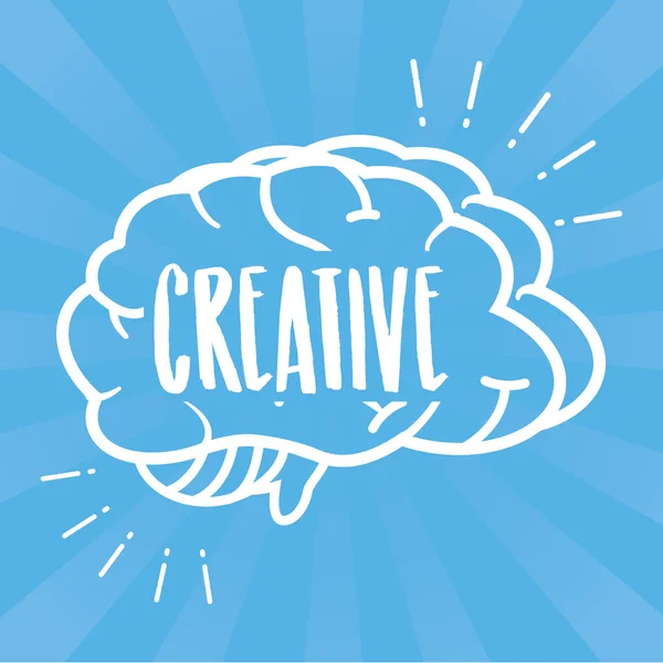 Ideia do cérebro criatividade — Vetor de Stock