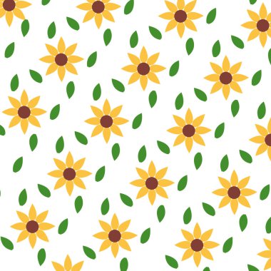 Dekoratif çiçek ve yaprakları arka plan