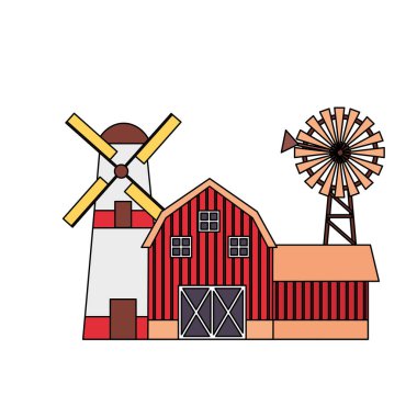 ahır yel değirmeni ev çiftlik