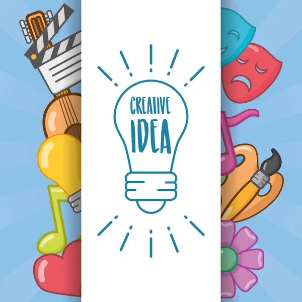 Brain idea creativity — Stock Vector