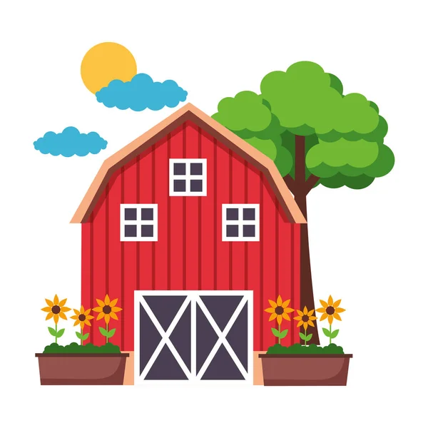 Barn farm fresh — Stock Vector