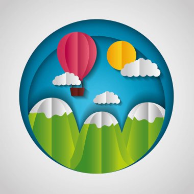 kağıt origami manzara