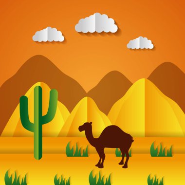 kağıt origami manzara