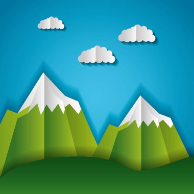 kağıt origami manzara